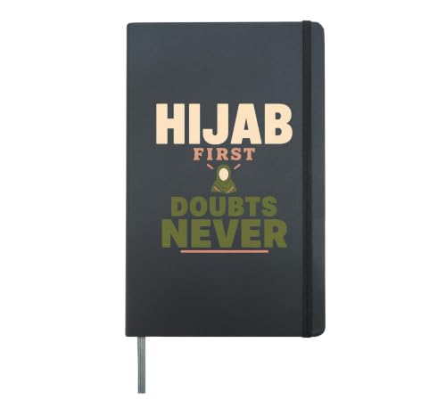 Hijabi Pride Muslimah Modest Fashion Islamic Gift Hardcover Journal, Black