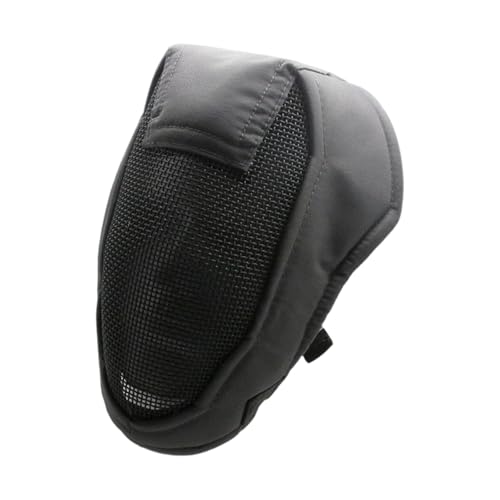 Breathable Total Faces Cover with Reinforced Steel Net Fencing Guard for Improved During Athletic Competition Strong Strength Fencing Guard - color: Gray