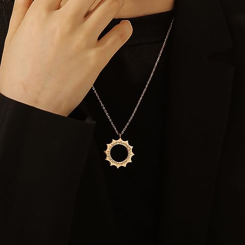 With Hardship Comes Ease | Women Calligraphy Necklace Arabic Calligraphy Necklace Stainless steel 18K Gold Plated Pendant Gift - color: Silver color, size: 20 inch