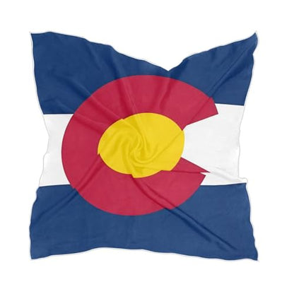 Women's Silk Scarf Square Satin Head Scarves Fashion Neck Scarf Hair Wraps Silk Bandana - color: Colorado State Flag
