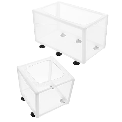 VANZACK 2pcs Isolation Box for Fish Breeding Aquarium Separator Cups Suitable for Fry and Sick Fish for Home Aquariums