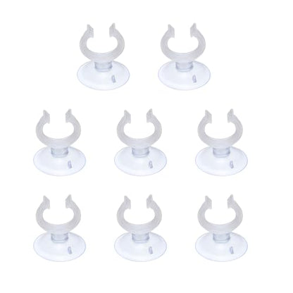 Aquarium Suction Cups, Fish Tank Suction Cups Clips Airline Tube Holders Clamps (Plastic, 8Pcs, Clear) for 0.8" Fish Tank Airline Tubing Binding Moss Shrimp Nest, 20x30MM - color: Clear, size: 20x30MM