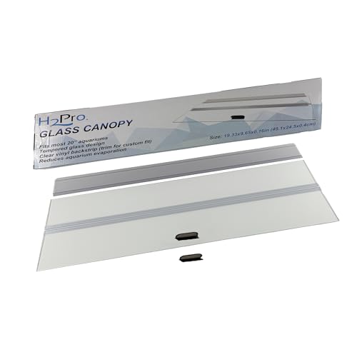 H2Pro Glass Canopy Aquarium Lid for Fresh & Saltwater Fish Tanks (20GT for Aqueon & Marineland 10 Gallon Aquariums) - color: 20GT for Aqueon & Marineland 10 gallon Aquariums
