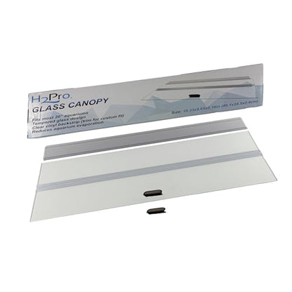 H2Pro Glass Canopy Aquarium Lid for Fresh & Saltwater Fish Tanks (20GT for Aqueon & Marineland 10 Gallon Aquariums) - color: 20GT for Aqueon & Marineland 10 gallon Aquariums