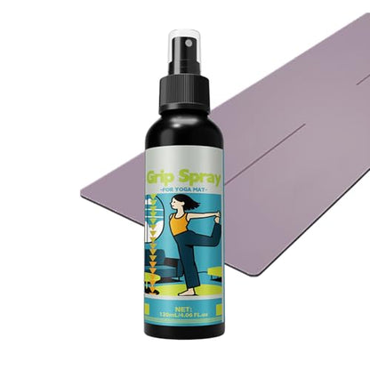 Yoga Mat Grip Spray – Slip-Resistant Anti-Slip Spray, Enhances Mat Traction, Quick-Dry Formula, Multi- Yoga Solution | Ideal For Weightlifting, Gymnastics, Rock Climbing, Home Gym, Training - color: 120ml