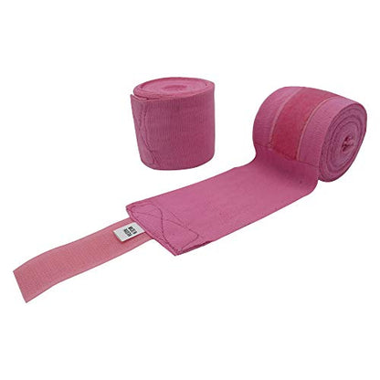Elastic Professional 180 inch Handwraps for Boxing Kickboxing Muay Thai MMA, Boxing Hand Wraps 180, Boxing Wrap Roller, Kickboxing Wraps, Hand Wraps, Wrist Wraps Boxing, MMA Hand Protection - color: Pink