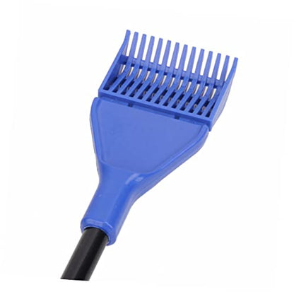 LIOOBO Five One Aquarium Fish Tank Brush Cleaning Kit Long Handle Fish Net Rake Scraper Clip for Effortless Cleaning of Aquariums Blue