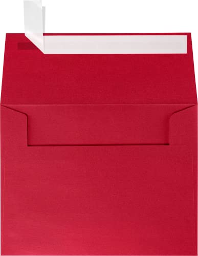 LUXPaper A2 Invitation Envelopes | Peel & Press | 4 3/8" x 5 3/4" | Jupiter Red Metallic | 80lb. Text | 50 Qty - color: Jupiter Metallic