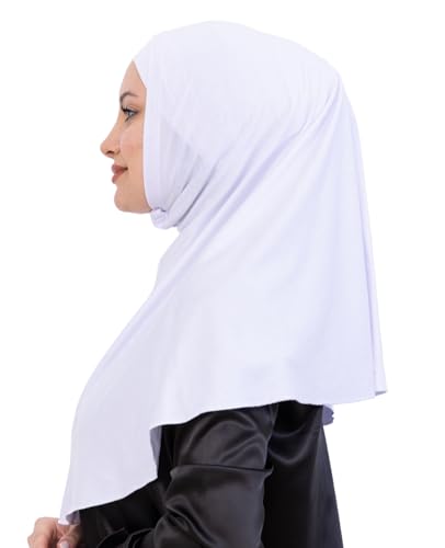 Prien Instant Hijab For Women, Muslim Long Scarf, Undercap Turban Set, Turkish Islamic Clothing, Prayer Clothes For Abaya - color: White