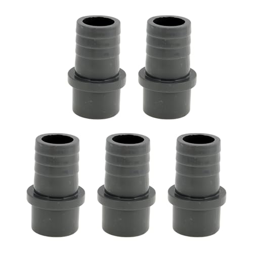 Plastic Hose Barb Fitting 1-1/4" x 1.2" Barb OD Straight Through Pipe Connector Grey 5 Pcs - color: Gray, size: 1-1/4"x 1.2" OD