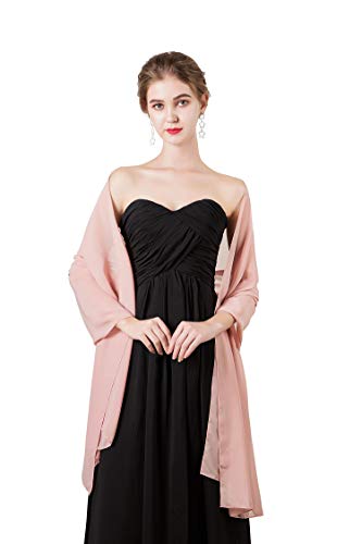 Shawl and Wrap for Evening Dresses Wedding Sheer Scarfs Women Scarve - color: Blush, size: 72''×18''