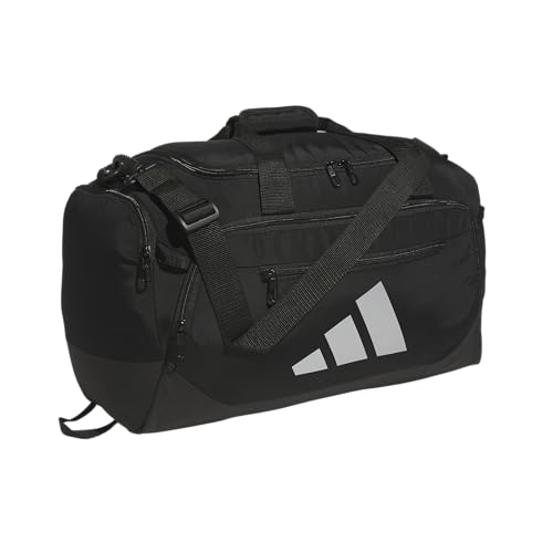 adidas Defender 5 Duffel Bag for Sports, Gym and Travel, Black/Silver Metallic, OSFA - color: Black/Silver Metallic, style: Small (42l)