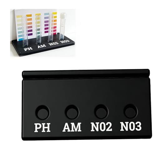 Aquarium Test Tube and Paper Holder Compatible with API - Organizer Rack for Aquarium Water Testing Kits