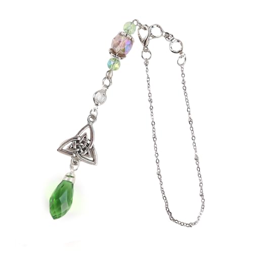 Celtic Knot Irish Green Crystal Rearview Mirror Charm Suncatcher - style: Celtic Knot