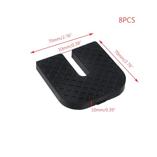 MY MIRONEY 8PCS U-shaped Rubber Anti-Vibration Isolator Pads, Air Conditioner Shock Pads for Air Compressor, Air Conditioner Unit, HVAC, Treadmill - style: U-shaped