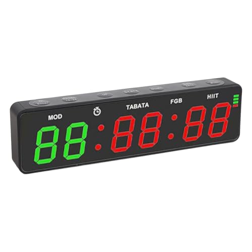 KIMISS Portable Rechargeable Gym Timer with Stopwatch, Magnetic Workout Interval Digital Timer for Home Garage Boxing & Fitness Training