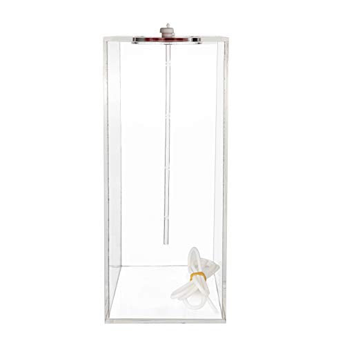 Aquarium Choice Acryli Made Liquid Storage Bucket Doing Pump Reservoir Container (4.7 * 7.4 * 10.9 Inch;5000ml/5L（Red）) - size: 4.7 * 7.4 * 10.9 Inch;5000ml/5L（Red）