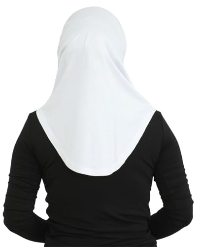 Prien Sport Instant Hijab For Women, Muslim Cotton Turban, Soft Head Scarf, Ready To Wear Hijabs Prayer Clothes, Islamic Wear - color: White