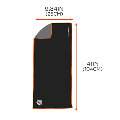 Ergodyne Chill Its 6602MF Cooling Towel, Soft Microfiber Material, UPF 50+,Gray,41" x 9.84" - color: Gray