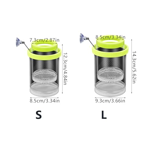 Floating Fish Breeding Box Net Design Safe Fish Habitat Isolation Tanks for Fry Shrimp Easy Setups Compacts - color: Blue, size: L