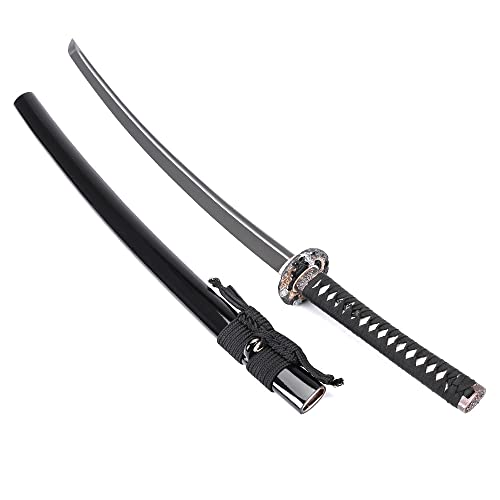 siwode Katana Handmade Full Tang Sharp, Alloy Tsuba Japanese Samurai Sword High Carbon Steel 1060,T10 1095, 40-Inch - color: Cloudy-Dragen