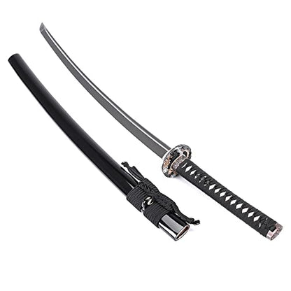 siwode Katana Handmade Full Tang Sharp, Alloy Tsuba Japanese Samurai Sword High Carbon Steel 1060,T10 1095, 40-Inch - color: Cloudy-Dragen