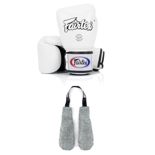 Fairtex BGV1BR Boxing Gloves & Deodorizer Set | Breathable, Shock Absorbent Muay Thai Gloves with Odor Neutralizing Inserts | Perfect for Boxing, Kickboxing, MMA, & Fitness