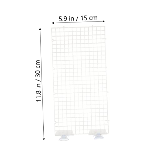Abaodam Aquarium Isolation Panel Set 4-Piece Lattice Plate Suction Cups Modular Divider for Fish Tank 30x15cm Aquarium Supplies Random Color