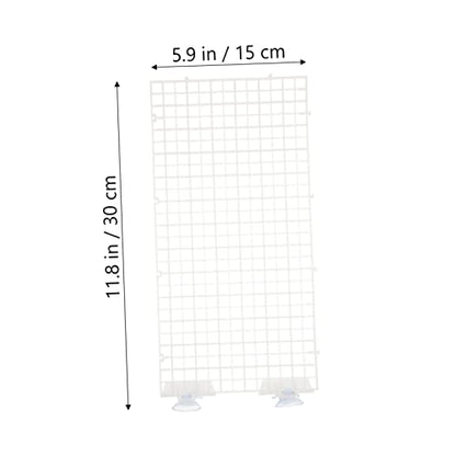 Abaodam Aquarium Isolation Panel Set 4-Piece Lattice Plate Suction Cups Modular Divider for Fish Tank 30x15cm Aquarium Supplies Random Color
