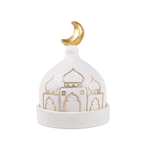 Ramadan Resin Statue Ornament, Handmade Lightweight Durable Indoor Home Decor for Living Room Bedroom Office Ramadan Festive Decoration Detailed Craftsmanship Holiday Decoration Statues - color: Ramadan Dome Sculpture