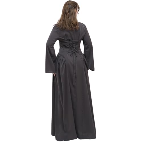 Muslim Abaya Dress for Women Smooth Back Zipper Belt Daily Prayer Eid Dress - color: Dark Coffee, size: Small