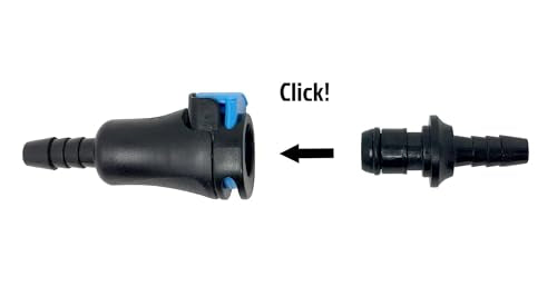 Mazama Quick Connect 2-Pack for Popular Hydration Bladders, Reservoirs. Fits 1/4" Inner Dimension Tubing - size: 1/4" Inner Diameter Tubing