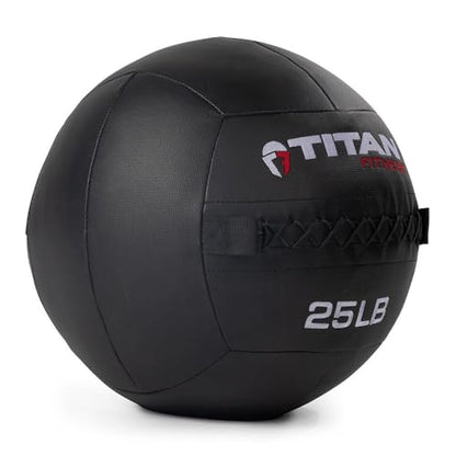 Titan Fitness 25 LB Composite Wall Ball, Soft Shell Poly-Composite Laminate Cross Texture Non-Slip Grip, Tight Stitching, Medicine Ball for Core, Full-Body, Functional Workouts, Exercise Ball