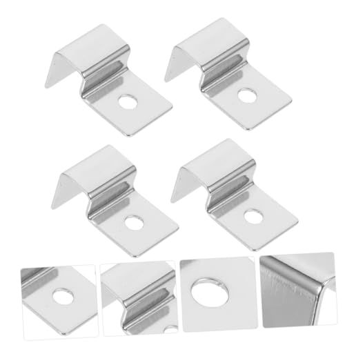 Yardwe 4Pcs Sturdy Stainless Steel Fish Tank Support Frame Aquarium Lid Holder for Glass Secure and Elegant Design for Fish Tank Covers