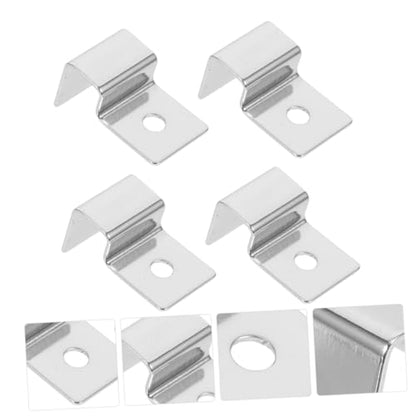 Yardwe 4Pcs Sturdy Stainless Steel Fish Tank Support Frame Aquarium Lid Holder for Glass Secure and Elegant Design for Fish Tank Covers