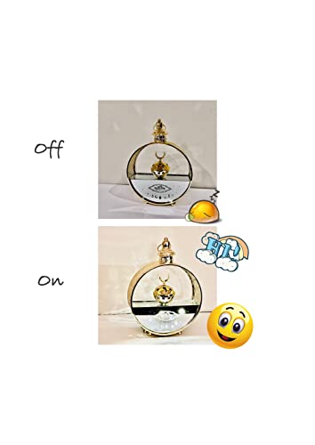 Eid Mubarak Islamic Metal Lamp Islamic Lamp, Eid ul Fitr Hanging Lantern Glass and Metal Lantern 14"X10" (Lantern) - color: Lantern