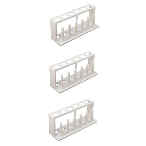 Zerodeko 3pcs Plastic Test Tube Holder Rack for Water Quality Testing Organizer - Design for School Laboratories and Aquarium Use