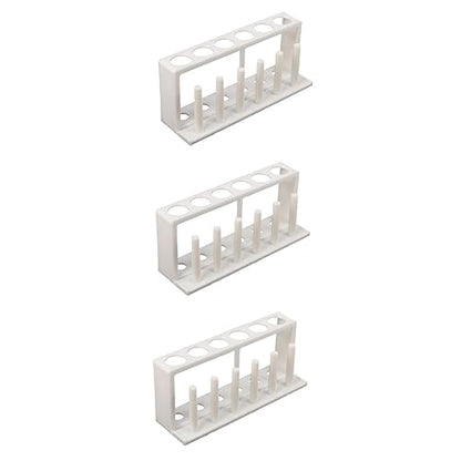 Zerodeko 3pcs Plastic Test Tube Holder Rack for Water Quality Testing Organizer - Design for School Laboratories and Aquarium Use