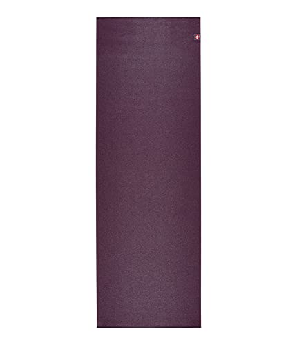 Manduka eKO SuperLite Yoga Mat - 1.5mm Natural Rubber | Foldable & Travel Friendly | Soft Textured Surface | Eco-friendly - color: Acai