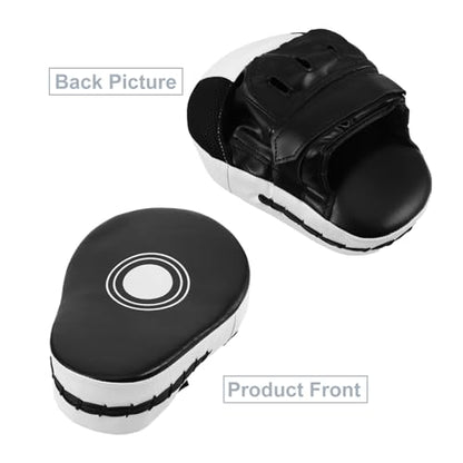 Boxing Focus Mitts Curved Punch Pads Thickened Handheld Five-Finger Strike Targets for Martial Arts Training Kickboxing Taekwondo Sparring Youth Equipment Black
