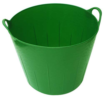 Little Giant® Poly/Rubber FlexTub Bucket | Ultra Durable & Versatile Farm Tub | Plastic Synthetic Gardening Tub (1, Green) - color: Green