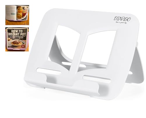 Portable Book Stand HandsFree Cookbook Textbook Book Holder for Kids Reading Pool Gifts Girls Boy Making it Ideal for Multiple uses at Home, School, or Work in White 11.82" * 8.26" - color: White