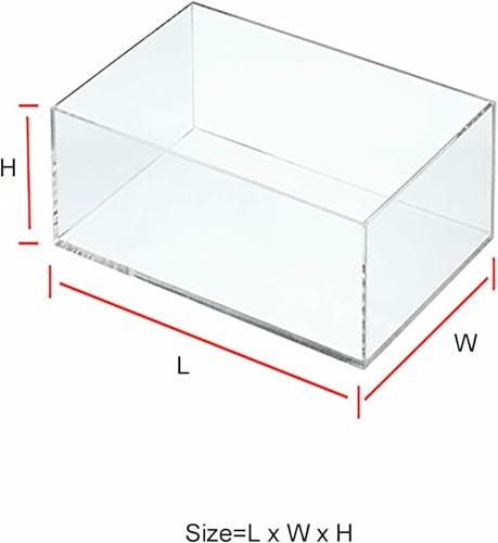 5MM/0.2In Thickness Acrylic Display Cabinet, Shallow Water Tank, Portable Food and Cosmetics Storage Box, Transparent Acrylic Floating Photography Props Shooting Tray