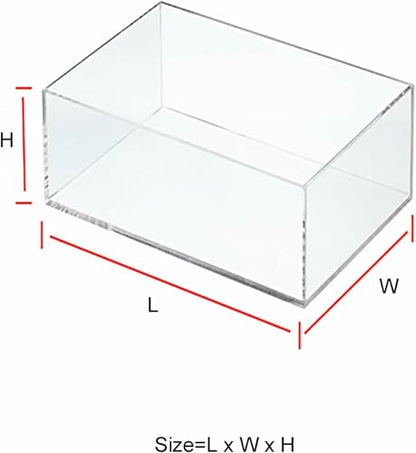 5MM/0.2In Thickness Acrylic Display Cabinet, Shallow Water Tank, Portable Food and Cosmetics Storage Box, Transparent Acrylic Floating Photography Props Shooting Tray