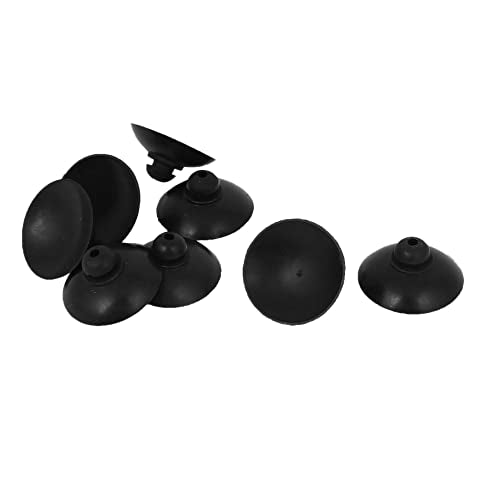 VOCOSTE 8 Pcs Aquarium Fish Tank Suction Cup Clip Sucker Soft Plastic, Black, 28mm Dia
