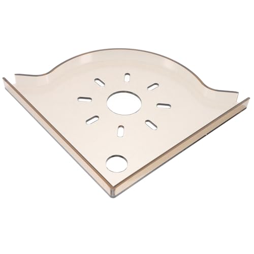 Multi-functional Aquarium Corner Stand Triangle Storage Shelf for Fish Food Accessories Stylish Desktop Organizer for Fish Tank Essentials Design - color: Light Brown