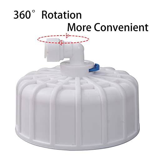 Huining 3012-400GPD Reverse Osmosis Membrane Housing Kit with 3/8 1/4 Quick Connector,Water Pipe,Wrench Whole Set Compatible with Residential Household Water Filtration System - style: 400GPD kit