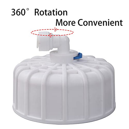 Huining 3012-400GPD Reverse Osmosis Membrane Housing Kit with 3/8 1/4 Quick Connector,Water Pipe,Wrench Whole Set Compatible with Residential Household Water Filtration System - style: 400GPD kit