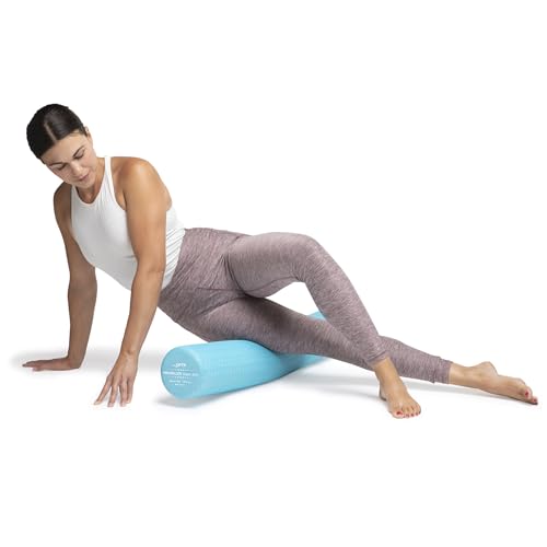 OPTP PRO-Roller Super Soft Density Foam Roller – Round, Light Blue, 36"x 6" | Low density foam roller for exercise, gentle massage, and physical therapy, gentle, forgiving compression, 36" x 6" round