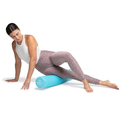 OPTP PRO-Roller Super Soft Density Foam Roller – Round, Light Blue, 36"x 6" | Low density foam roller for exercise, gentle massage, and physical therapy, gentle, forgiving compression, 36" x 6" round